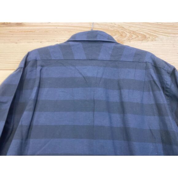Proper Cloth Shirt Mens XL Blue Navy Button Up Long Sleeve Linen Casual - Picture 8 of 9